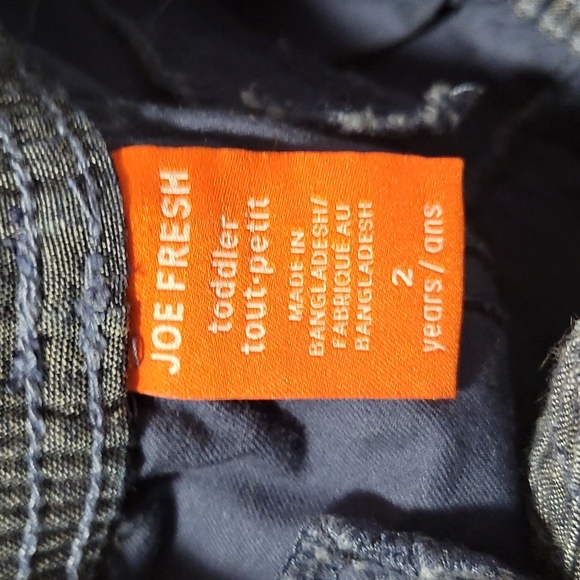 Joe fresh - Blue Pants with elastic wasitband. Size- Toddler 2 - Picture 2 of 2